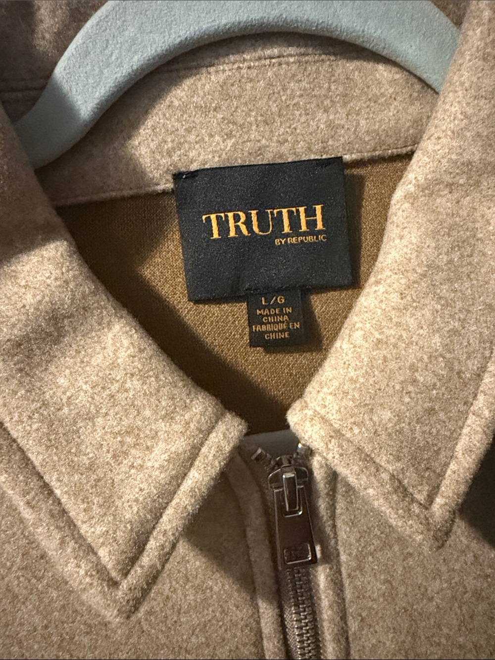 Truth Cropped Khaki Zip-Front Shirt Jacket - Picture 5 of 5